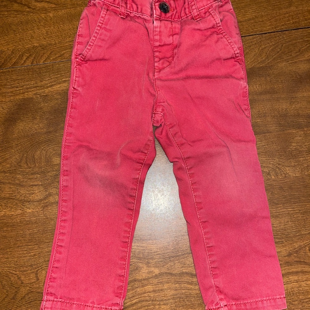 The Children's Place Vibrant Red Casual Pants